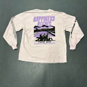 2019 the Jonas brothers pink dyed Band tour long sleeve tshirt